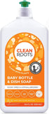 Baby Bottle & Dish Soap, EcoGarantie Certified 100% Organic & Natural, Scent-Free & Hypoallergenic, Dermatologically Tested & Approved - Pack of Three 16.9 fl oz (500 mL) Bottles