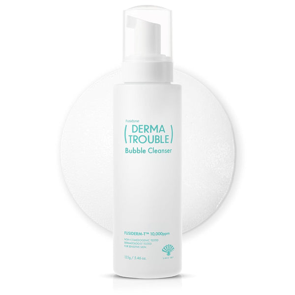 Derma Trouble Bubble Cleanser (5.46floz) - Gentle Low-pH Bubble Cleanser for Comedonal Acne