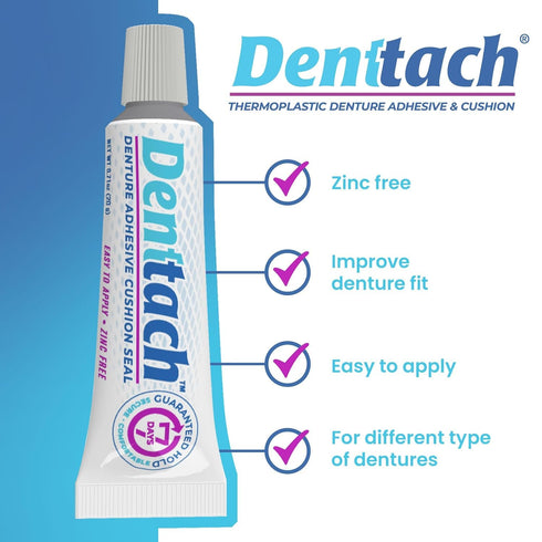 Denture Adhesive, Thermoplastic, Comfortable Fit for up to 7 Days, Zero Glue, Zinc Free, Pack of 3