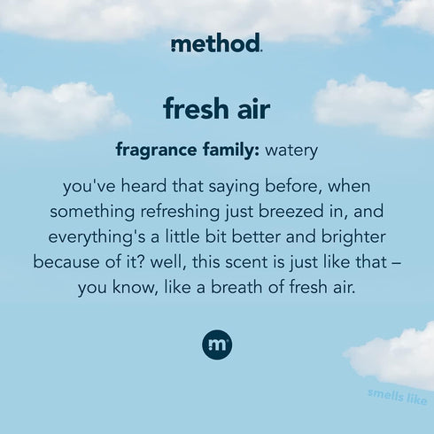 Method Liquid Laundry Detergent, Fresh Air, 66 Loads, Biodegradable, 53.5 Fl Oz (Pack of 1)