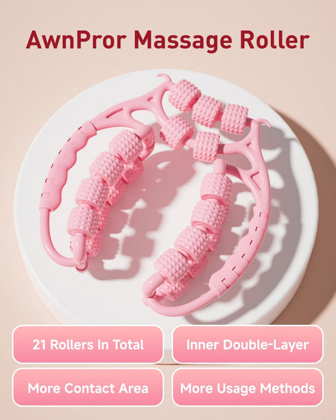 Legs,21 Clamp+3 Massage Roller for Wheel Circular Leg Wheel Massage Roller Stick Lymphatic Massage for Relieve Soreness