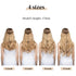 SARLA Ombre Invisible Wire Hair Extensions - 14 Inch Short Synthetic Wavy Curly Hairpiece for Women