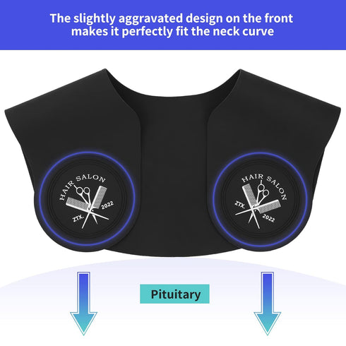Segbeauty Hair Cutting Collar, Silicone Neck Wrap Guard for Salon Barber Haircut & Coloring - Black