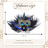 Yokawe 20s Elegant Black Peacock Feather Hair Clip with Flowers, Gatsby Party Accessories for Women