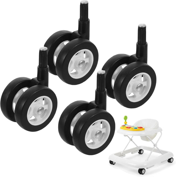 4 Pcs Baby Walker Replacement Wheels, Universal Walker Wheels Replacement Parts with