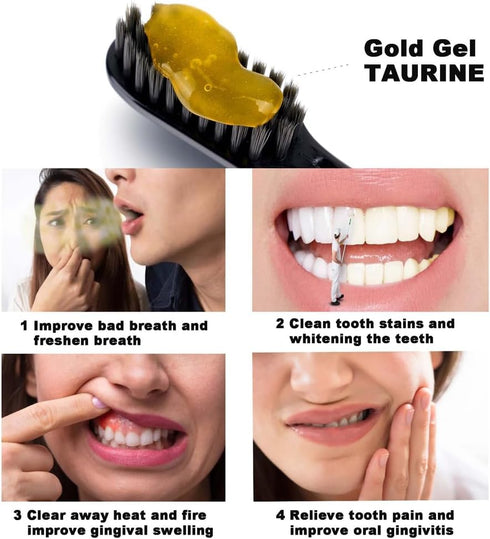visualsource Gel,2OZ(60ML) Tooth Whitening Taurine Gold Toothpaste Repair Whitening Clean Freshen Breath Clean Tooth