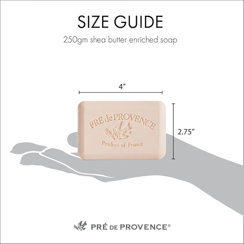 Pre de Provence Artisanal Soap Bar 8.8 Ounce, Starflower - Enriched with Organic Shea Butter, Natural French Skincare