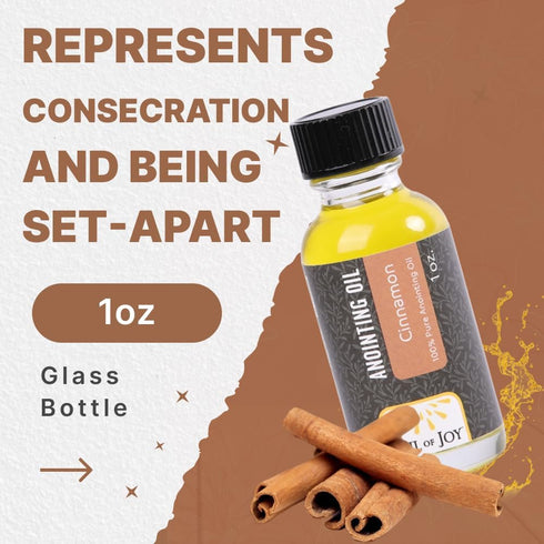 Oil Of Joy 1oz Anointing Oil Cinnamon Holy Oil for Prayers for Personal Use