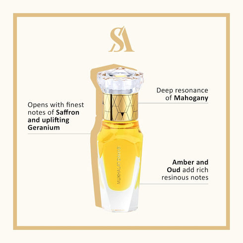 Swiss Arabian Mukhalat Dhahabi Luxury Perfume Oil 0.4 Oz - Long Lasting Signature Fragrance from Dubai