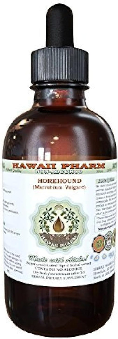 Horehound Alcohol-Free Liquid Extract, Organic Horehound (Marrubium vulgare) Dried Herb Glycerite, 2 oz