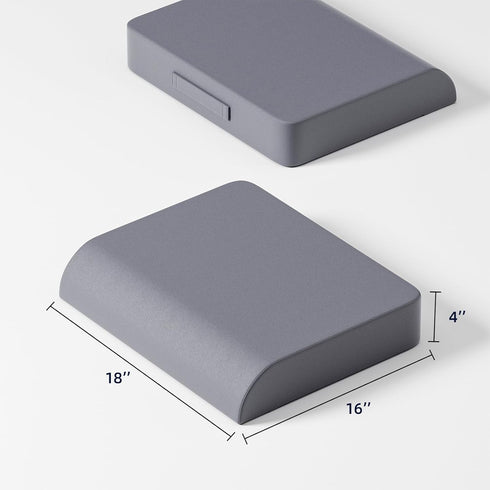 3-Layer 18x16''x4''(Grey) Gel-Infused Memory Foam Wheelchair Cushions, Breathable Pad for Recliner, Office Chair,Desk
