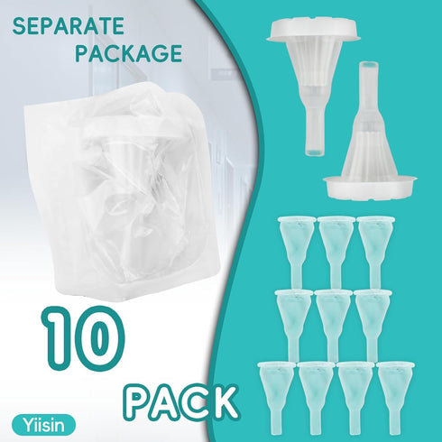 Men10 Pack Set,Disposable Incontinence(0.98in/25mm/Small Silicone External Condom Catheter for Adhesive Catheter Day