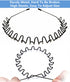 Metal Hair Band for Men Headband Women Bands Unisex Black Wavy Spring Outdoor Sports Headbands Men's Hoop Clips Accessories Simple Elastic Non Slip Head Headwear