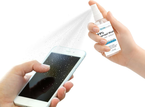 SKINovative 99% 99 1 Oz Isopropyl Alcohol Spray Disinfectant, Derma Roller Cleansing Spray, Microneedling Cleaning