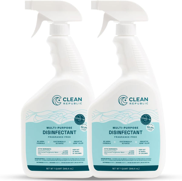 Multi-Purpose Disinfectant Antibacterial Spray - Bleach Free and Fragrance Free, 32oz - 2 Pack