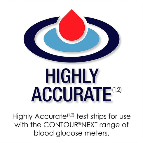 CONTOUR NEXT Blood Glucose Test Strips - 15 Count for Diabetes