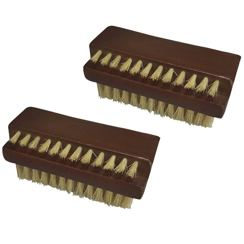 NewFerUl Wooden Nail Brush Cleaner, Two Sided Rosewood with 100% Boar Bristle for Hand, Finger, Foot Care (2)