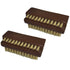 NewFerUl Wooden Nail Brush Cleaner, Two Sided Rosewood with 100% Boar Bristle for Hand, Finger, Foot Care (2)