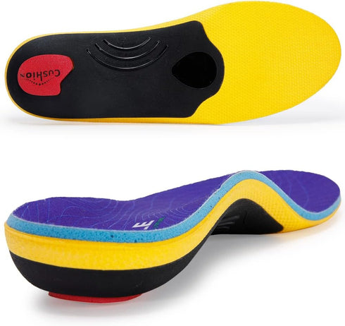 VALSOLE Heavy Duty Support Pain Relief Orthotics - 220+ lbs High Arch Insoles for Men Women, Flat Feet Support