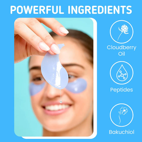 Patchology Iced Cooling Under Eye Mask Patches with Peptides, Cloudberry Oil, Bakuchiol, 5 Pair