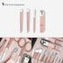 ZIZZON Manicure Set 18 in 1 Professional Pedicure Kit, Nail Scissors Grooming Kit with Leather Travel Case Pink
