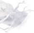Wudygirl 100pcs Drawstring Organza Bag, 3.54X4.72 Inch, White Butterfly for Wedding Favors