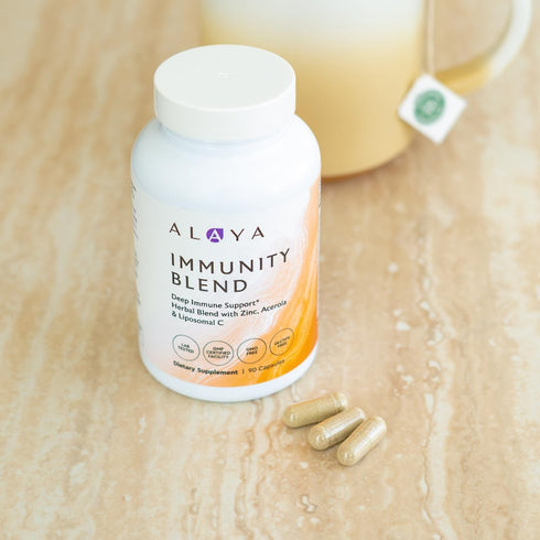 Alaya Naturals Immunity Blend, 90 Capsules, Advanced Immune Support with Vitamin C, Zinc, Elderberry