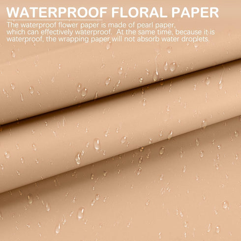 YOLUFER 20 Sheets Flower Wrapping Paper, Waterproof Floral Bouquet Wrapping Paper for DIY Crafts (22.8x22.8 Inch) Dark