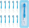 Disposable Mini Travel Toothbrushes, 10 Count, 5-in-1 Pre-Pasted Toothbrush for On-The-Go, Coolmint