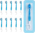 Disposable Mini Travel Toothbrushes, 10 Count, 5-in-1 Pre-Pasted Toothbrush for On-The-Go, Coolmint