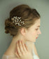 Wedding Bridal Rose Gold Hair Accessories - Crystal Hair Comb, Rhinestone Headpiece (rose gold)