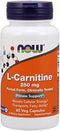 NOW L-carnitine 250mg - 60 Capsules (Pack of 2)