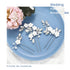 Unicra Flower Bride Wedding Hair Pins Silver Crystal Bridal Hair Pieces Pearl Hair Accessories for Women and Girls (Pack of 3) (A-Silver)