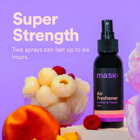 Mask Air Freshener Spray, 10.2 Fl Oz, Travel Size Deodorizer, Pet Odor Eliminator, Long Lasting Room Deodorizer