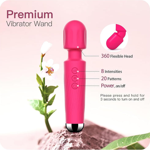 Labnique 8 20 Handheld Electric Back Massager, Powerful Speeds Modes Vibration, Muscle Aches & Sports Recovery