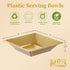 N9R 50 Count Gold Square Plastic Serving Bowls, 12 Oz Disposable Square Bowls for Candy Snake, Salad Bowl Perfect for Party Wedding Birthday by N9R