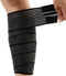 Elastic Lower Leg Calf Compression Support Bandage Sleeve for Shin Splint Guard, Adjustable Plus Size, Black