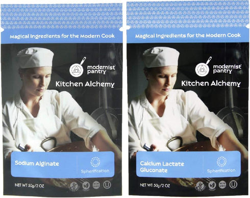 Sodium Alginate + Calcium Lactate Gluconate Value Pack - Non-GMO Vegan OU Kosher Certified - 100g/4oz