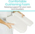 Slip Resistant Large Thick Soft Waterproof Spa Bath Pillow, 2 Panel Cushion Support for Curved or Straight Tubs