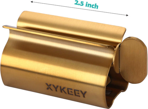 Set 2 XYKEEY Toothpaste Tube Squeezer - of Toothpaste Squeezer Rollers, Metal Toothpaste Tube Wringer Seat Holder Stand