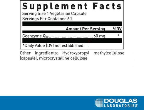 Douglas Laboratories Coenzyme Q-10 60mg | 60 Capsules for Antioxidant and Energy Support
