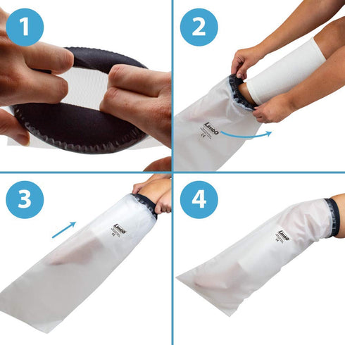 Waterproof Cast and Bandage Protector - Half Leg (M180, Weight: 224-308 pounds)