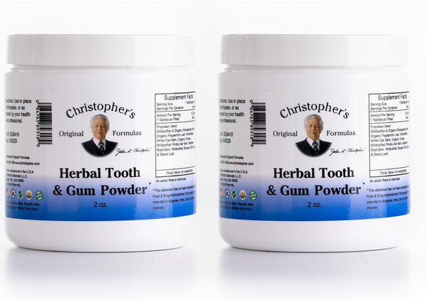 Christopher's Original Formulas Herbal Tooth & Gum Powder - Natural Oral Care, Pack of 2
