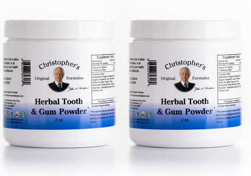 Christopher's Original Formulas Herbal Tooth & Gum Powder | Natural Plant-Based Oral Care Powder | Pack of 2