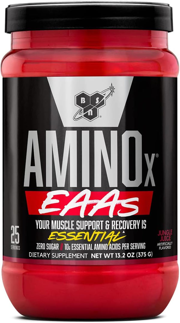 BSN Amino X EAAs, Muscle Recovery and Endurance, 10g Essential Amino Acids, Jungle Juice, 13.2oz