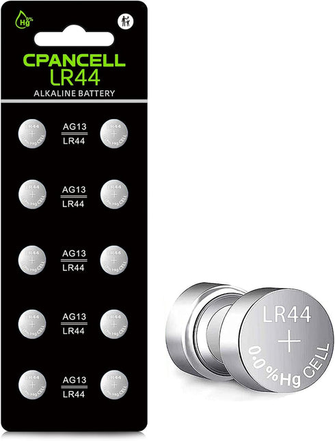 L1154f Battery LR44 AG13 L1154 a76 357 303 sr44 1.5V Button Coin Cell Batteries (10 Count)