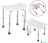 P'Lek Shop 6 Adjustable Medical Bath Tub Shower Chair Bench Stool Seat Without Back New White Height