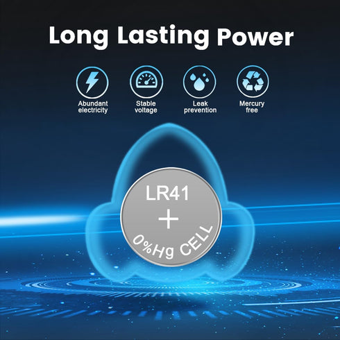 Vtreneg 10 Pack LR41 AG3 392 384 192 L736 L736f 1.5V Button Batteries Alkaline Battery for Thermometer