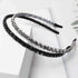 Fashion Super Shiny Women Two Rows Black Crystal Beads Headband, Rhinestone Beaded Hair Accessories