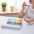 Qinpufu 7-Day Daily Pill Organizer, Weekly Travel Medicine Box Case with Flip-Top Lids, BPA-Free Pill Box for Vitamins